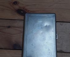 Vintage Chrome Machine Turned Cigarette Case