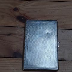 Vintage Chrome Machine Turned Cigarette Case