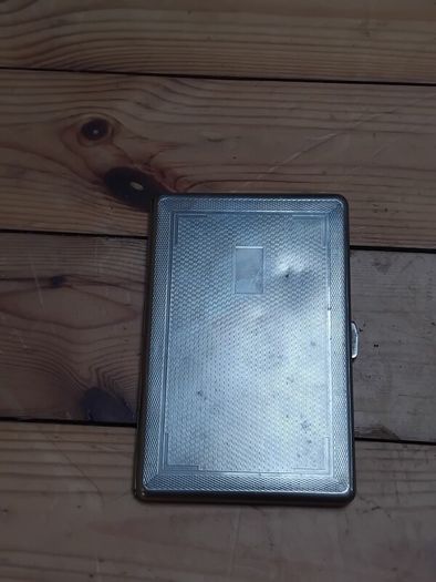 Vintage Chrome Machine Turned Cigarette Case