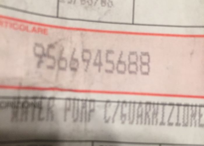 Water Pump (Fiat Scudo 1.9 1995/05)