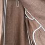 Zara double breasted long linen blazer Image 3