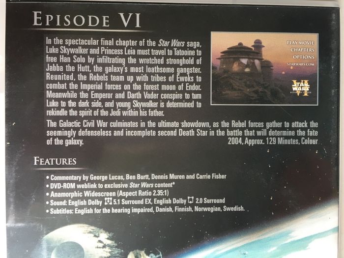 Star Wars Trilogy (IV - V - VI) (Silver Boxset) Harrison Ford, Mark Hamill & Carrie Fisher [3xMovie 4DVD]