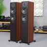 AUDIOPHILE QUALITY DYNAUDIO EMIT 30 floor standing Speakers Walnut Wood like New boxed with All accessories 1600 new under 2 years old Image 5