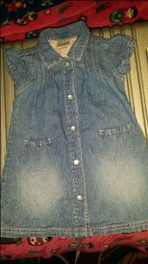 Next little girls denim dress age 9-12 months 80 cm Postage included