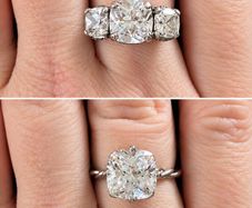Engagement/Anniversary Moissanite Rings - 2 Rings
