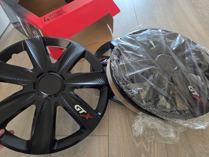 15inch GTX Alloy wheel covers X 4 (CARBON BLACK)