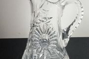 Vintage Crystal Cut Glass Pitcher Jug