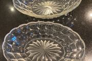 vintage  mid 20th century glass starburst dishes price for both