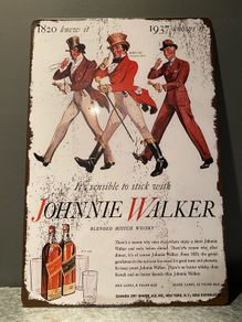 Johnnie Walker Tin Metal sign