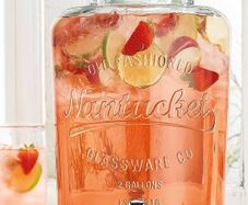 2 Gallon Glass Beverage Dispenser with Locking Clamp