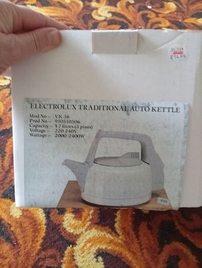 Electrolux Traditional Auto Kettle - Brand New in Box (Vintage)