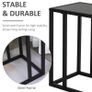 Steel Frame C-Shaped Side Table Black (FREE SHIPPING) Image 3