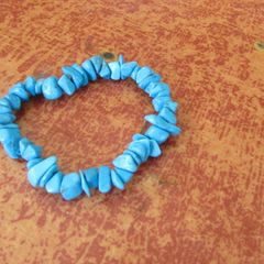 Turquoise Tumbled Stone Bracelet for Sale