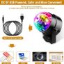 Disco Lights, 360 Rotation Sound Activated Portable  Disco Ball Lights with 4M/13ft USB Power Cable, 3W RGB Party Lights with Remote Control for Birthday/Family Gathering/Party/Home Image 4