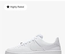 Nike Women's Air Force 1 Sage Low White Trainers Size 6(EU 39)