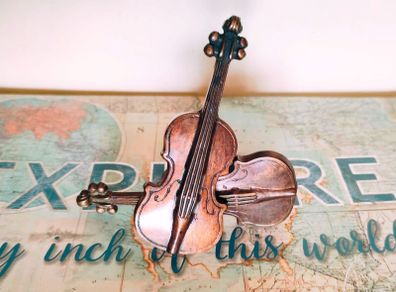 Vintage Andrea by Sadek Brass Violin Wall Hooks (Pair)