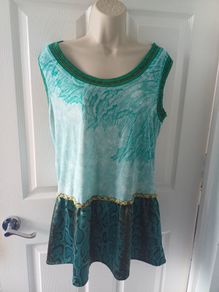 Save the Queen Aquamarine Top Size 12/14