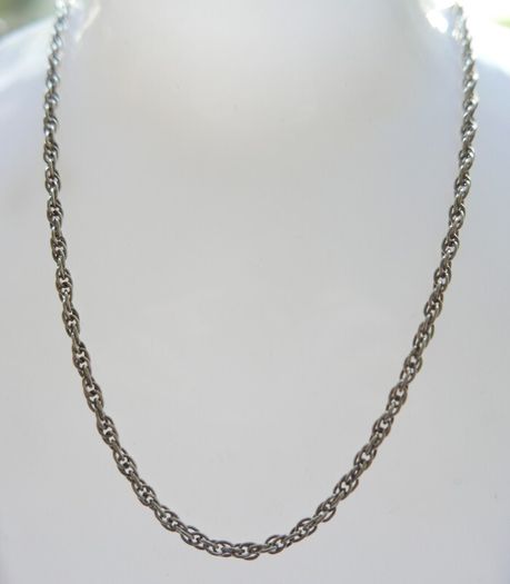 Vintge Sterling Silver 925 Men's Women's Jewelry Huge Chain Necklace Length 18" - 9g