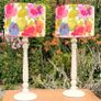 Pair of floral table lamps Image 2