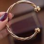 Vintage 9ct Gold Tricolour Torc Bangle Image 3