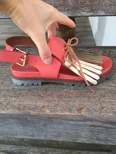 Red sandals