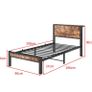 Single Bed Frame with Wood Storage Headboard, Image 6