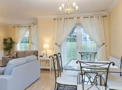 Elegant White Curtains, Excellent Condition