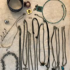 Necklaces, rings and a bracelet Jewellery