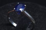 Vintage 10ct Gold Blue Stone Ring Size 51.5