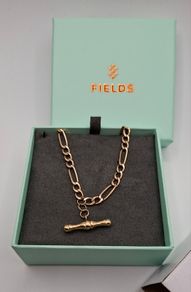 Vintage 9ct yellow gold  T bar necklace
