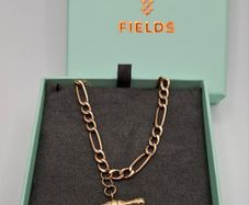 Vintage 9ct yellow gold  T bar necklace