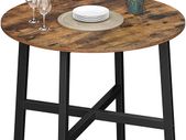 _Dining Table, Small Round Kitchen Table for Living Room, Office, 80 x 75 cm (diameter x height), Industrial Design