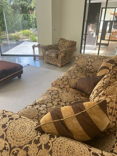 Large sofa and armchair