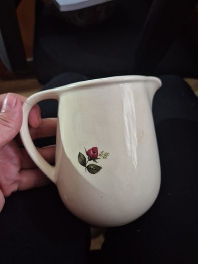 Vintage Roses Patterned Jug Made In Romania