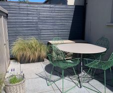 Out door gardens chairs Slightly  discoloured metal chair