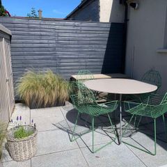 Out door gardens chairs Slightly  discoloured metal chair