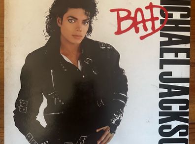 Michael Jackson BAD Original Irish  1987 release complete with inner lyrics sheet in vg+ condition