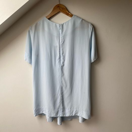 COS Pure Silk Blue Blouse