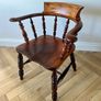 19th Century Antique Smokers Bow Armchair Image 3