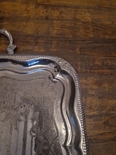 silver plate tray