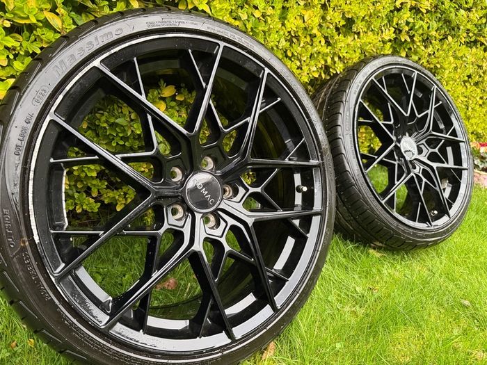 2x R19 Alloy Wheels 5x114.3 Gloss Black Sport Style