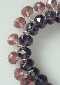 Necklace - Pink and Purple Glass Beads