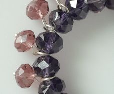 Necklace - Pink and Purple Glass Beads
