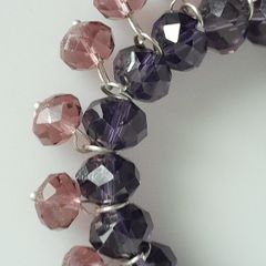 Necklace - Pink and Purple Glass Beads