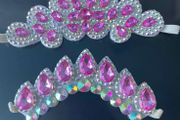 Pink diamond hair accessories