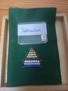 Montessori Short Bead Stair for subtraction