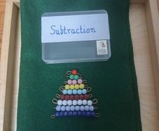 Montessori Short Bead Stair for subtraction