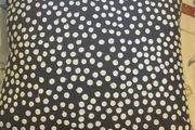 Stylish grey &amp; white spotty cushion NEW