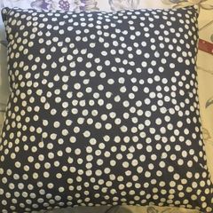 Stylish grey & white spotty cushion NEW