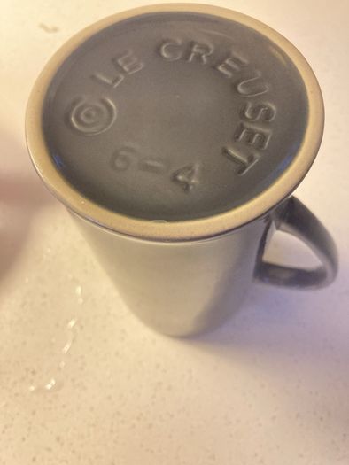 Le Creuset Stoneware 2 Tone Grey / Charcoal Milk Jug  400 ml capacity - as new